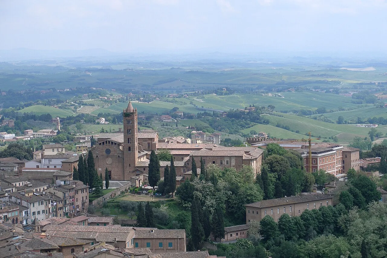 Siena and the surrounding Tuscan countryside